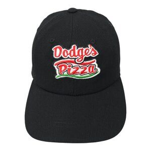 Dodges Pizza Embroidered Patch Strapback Cap Trucker Baseball Hat Black